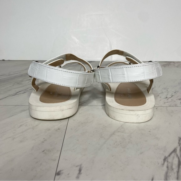 Stuart Weitzman Vail White Crocodile Sport Sandal 7B - Picture 3 of 13